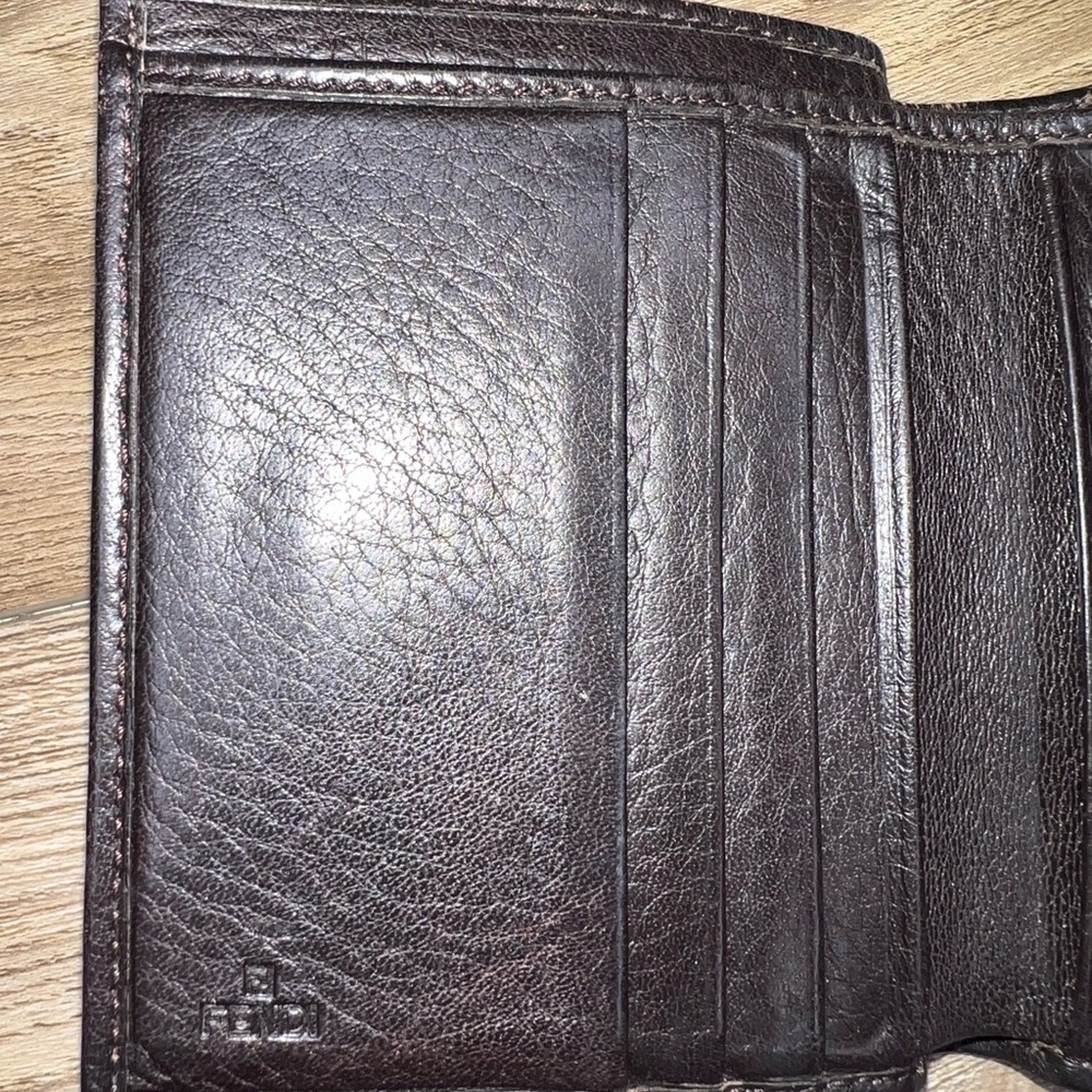 Fendi Zucca Canvas and Leather Small Wallet in Brown - Picture 7 of 9